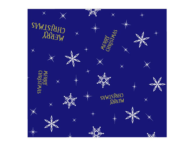 【250枚】584 包装紙 スノーナイト (ネイビー) 4/6全判 ベルベ プレゼント ラッピング 梱包 00637539 プロステ