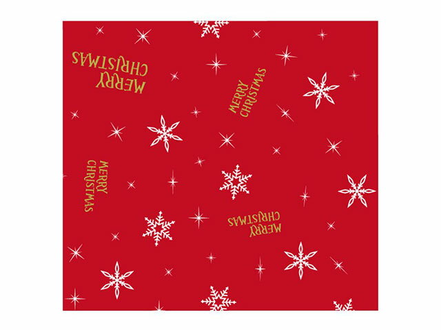 【250枚】586 包装紙 スノーナイト (レッド) 4/6全判 ベルベ プレゼント ラッピング 梱包 00637541 プロステ