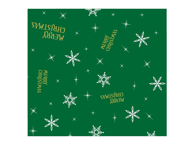 【50点】587 包装紙 スノーナイト (グリーン) 4/6半切 ベルベ 00637542