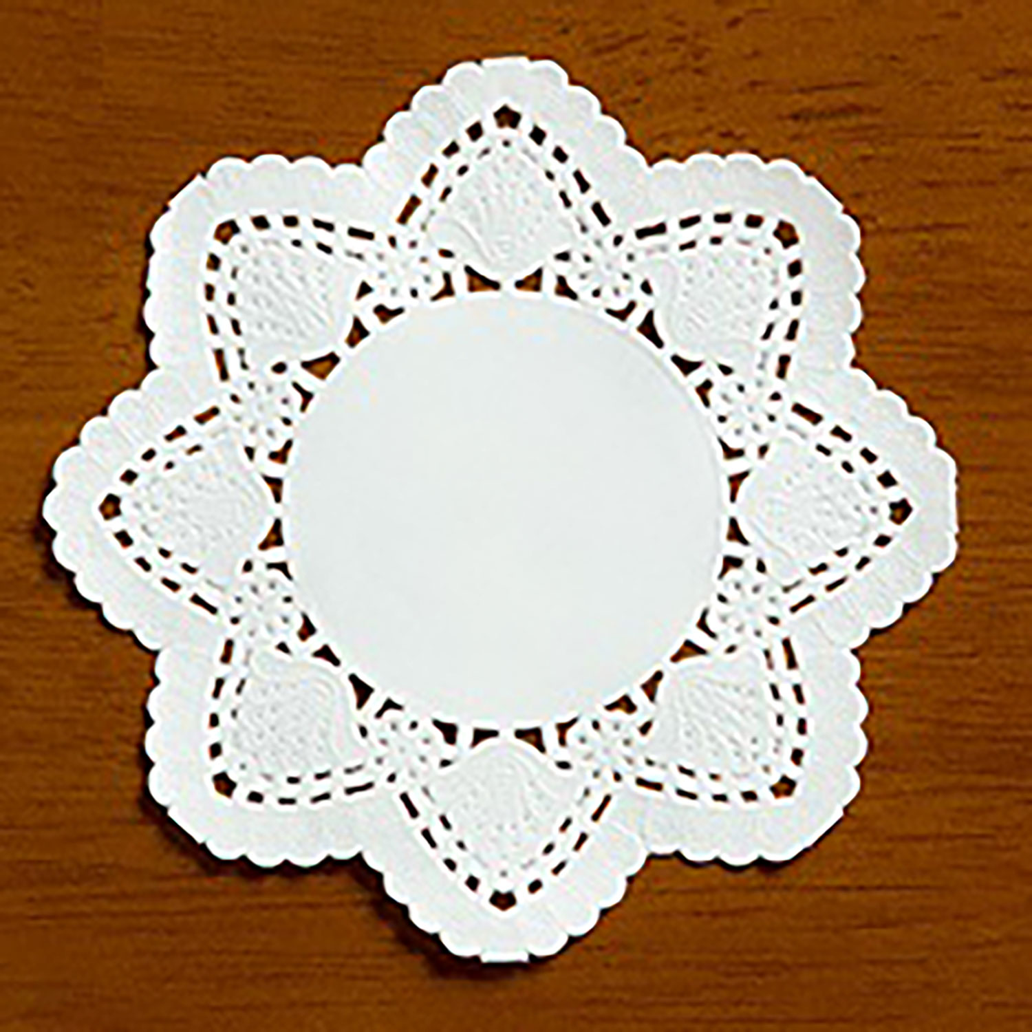 【500枚】ドイリー丸レース 5号N 128mmφ 00670038 プロステ