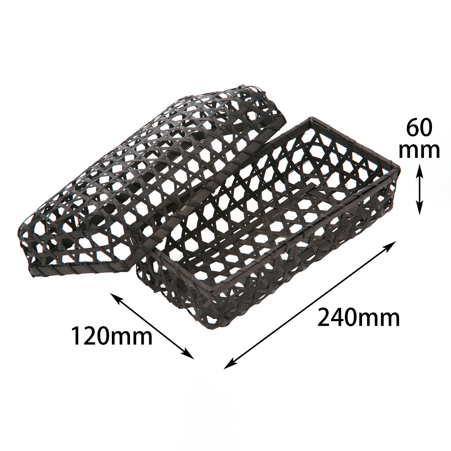 【100個】六ッ目長方被せフタ付 BK アサヒグリーン 00674610 プロステ