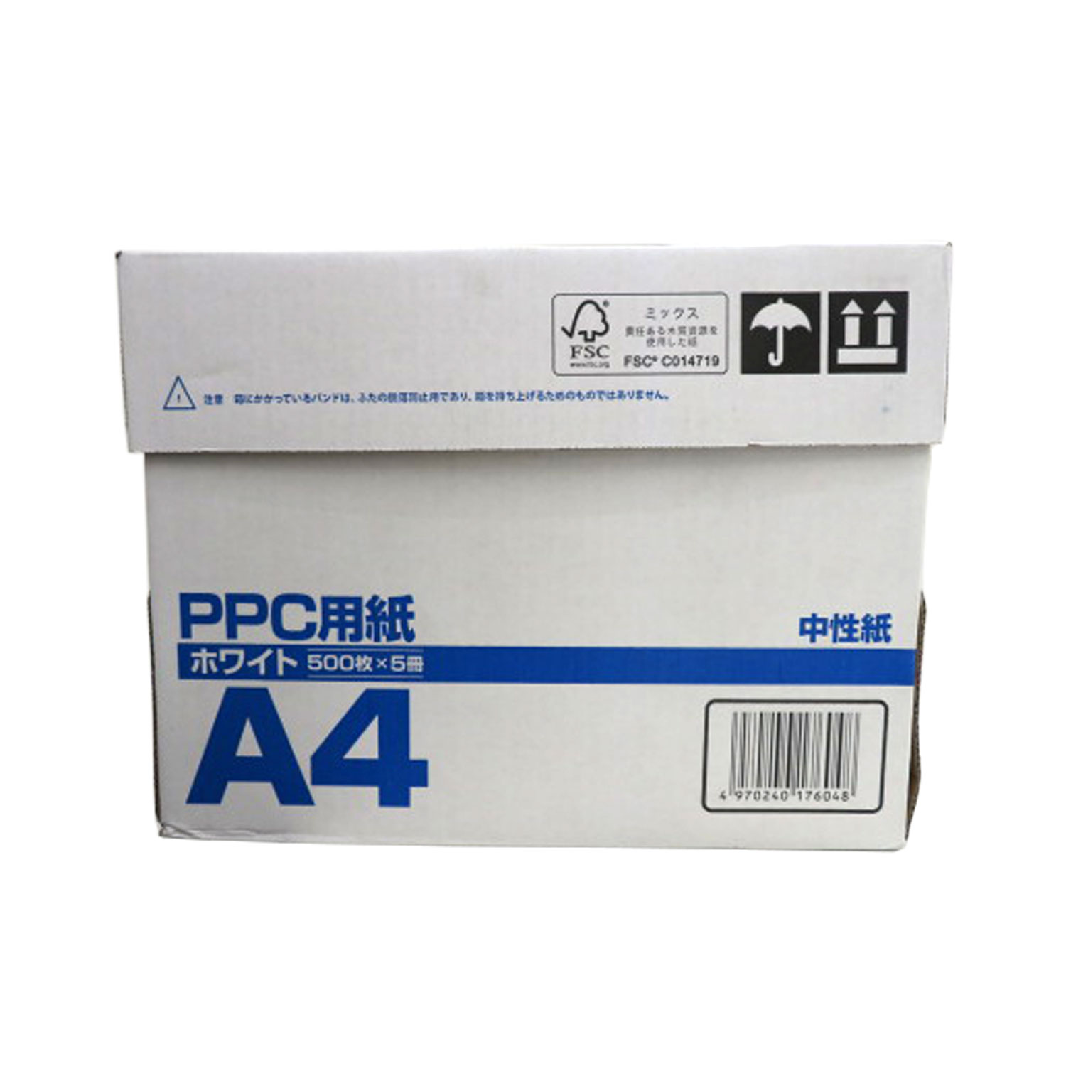 【5冊】IDEホワイトコピー用紙 A4 イデシギョー コピー用紙 A4 ケース(2500枚) 00376388 プロステ