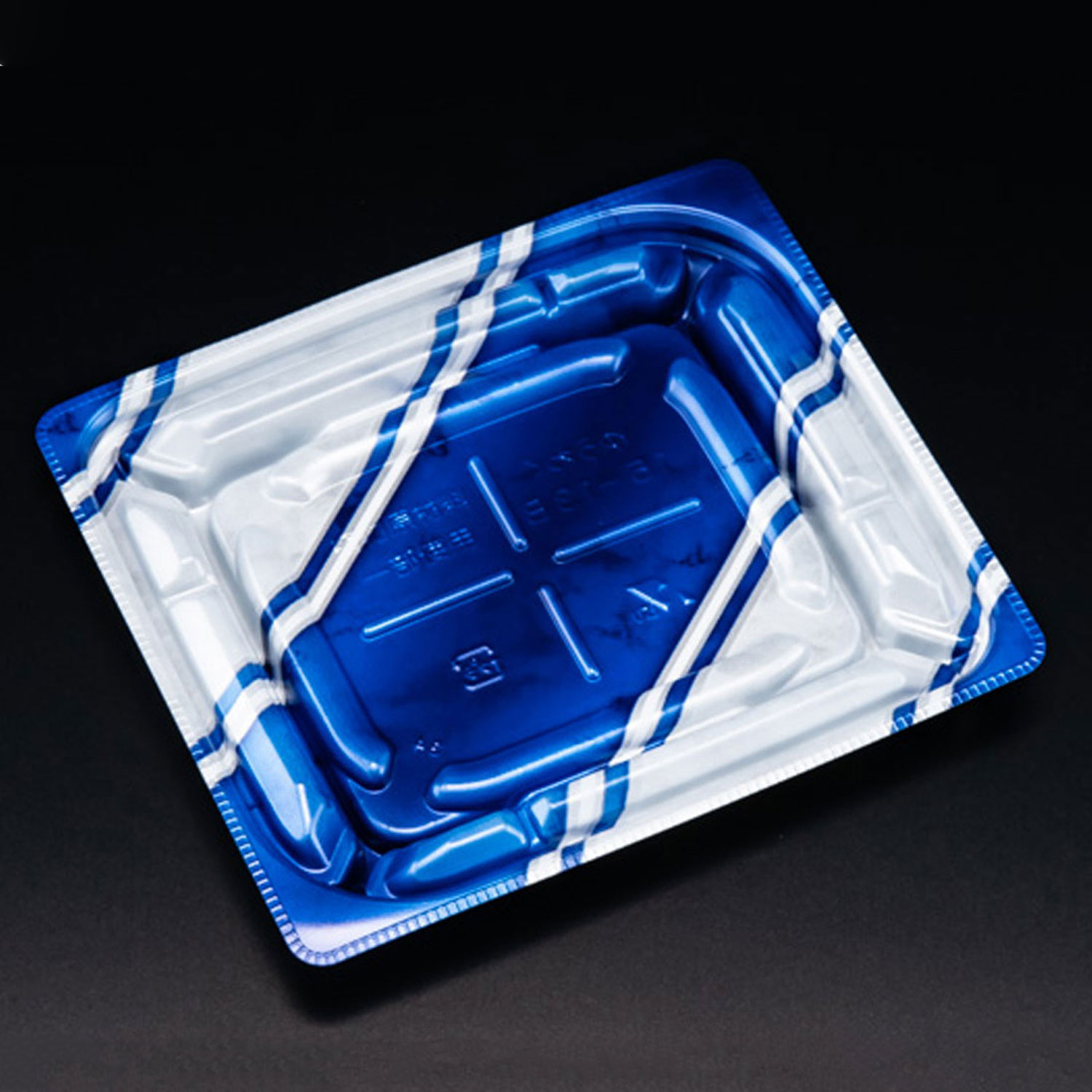 【50点】弁当容器 バイオデリカ優枠15-13B K-ルネ青 リスパック 00677471