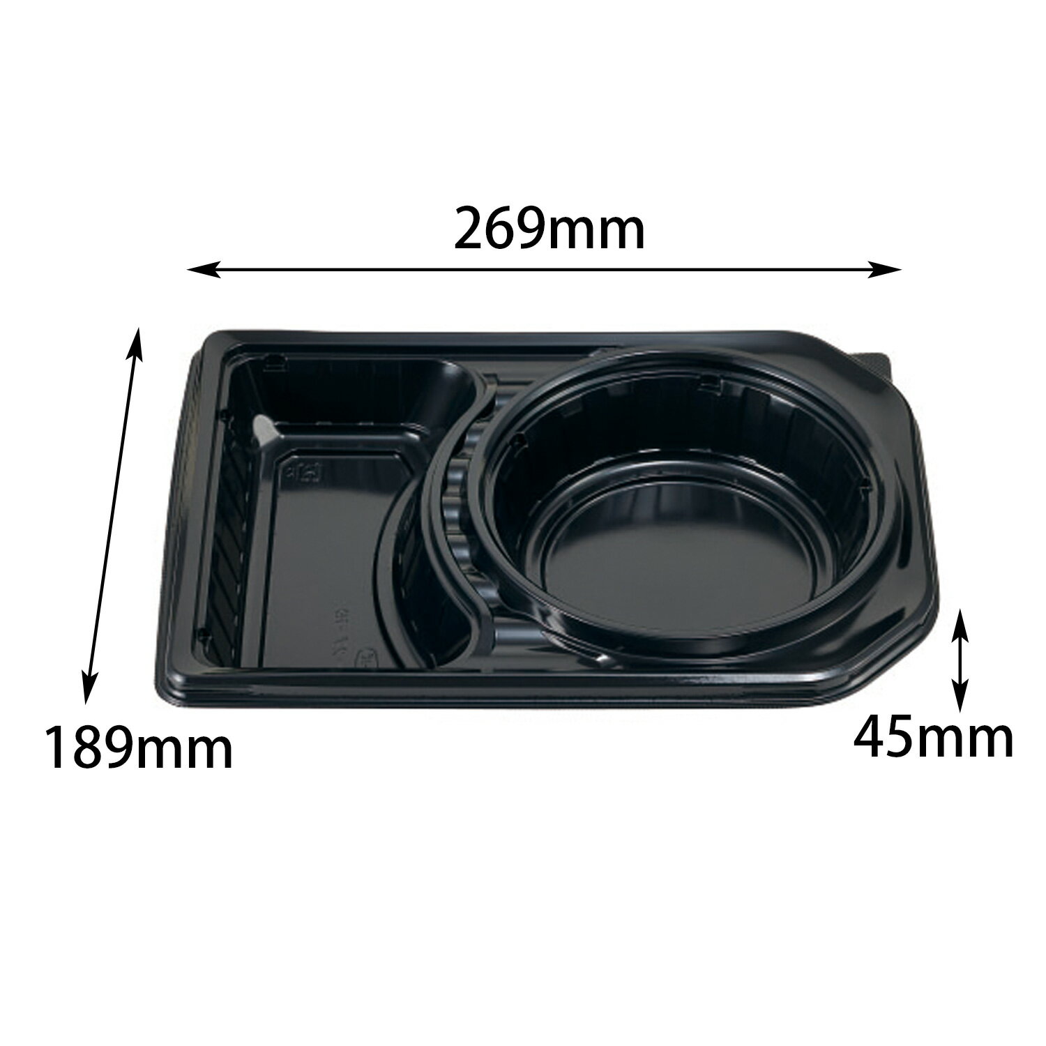 【400枚】DL-27-19 黒本体 エフピコチューパ 使い捨て弁当容器 テイクアウト 00684304