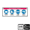 【1組】プレート KTK2246 マスク 消毒 検温 風邪セット 2枚入 KALBAS 看板 標識 ステッカー 案内 表示 00357382 プロステ