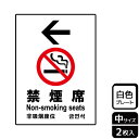 【1組】プレート KTK3012 禁煙席左 2枚入 KALBAS 看板 標識 ステッカー 案内 表示 00357430 プロステ
