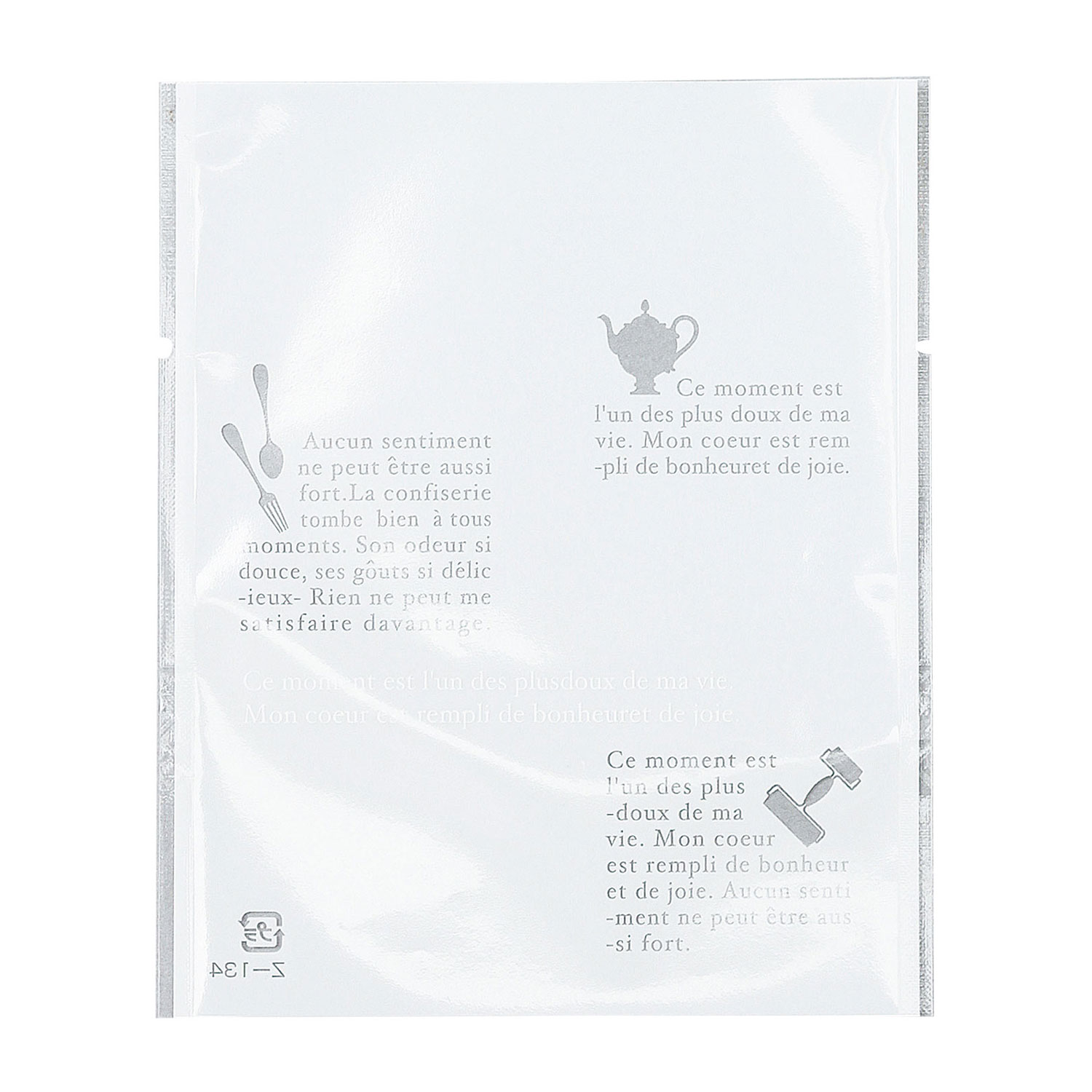 【100枚】Z-134-1 フランス語ツール柄 中 白 バラ出荷 00368793 プロステ