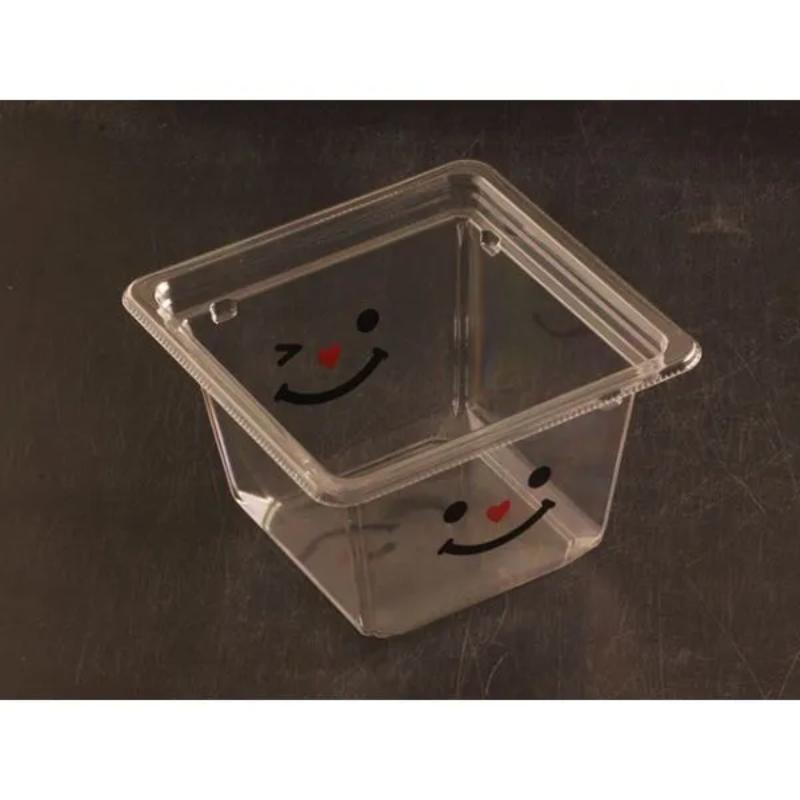【600枚】サラダ容器 バイオカップ キューブ 13-80B ニコニコ リスパック 00768094