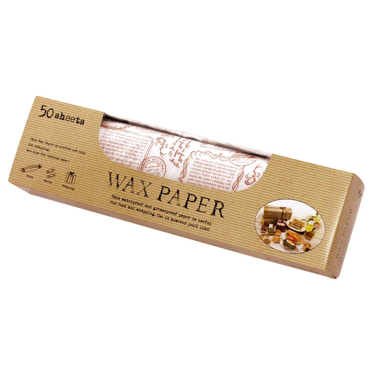 【50個】WP5100 ワックスペーパー(ロゴ)290×370 50枚入 天満紙器 00667512 プロステ