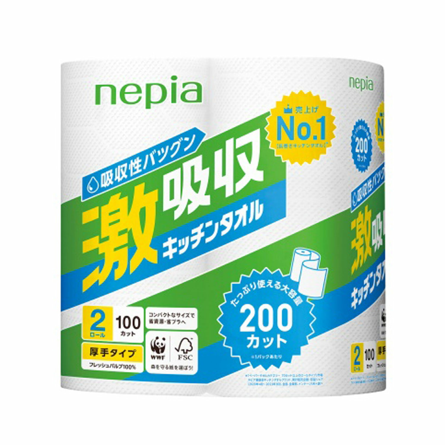 たっぷり使える100カット厚手タイプで水や油をたっぷり、すばやく吸収。開封後も清潔に保管できる「しまいジョーズ」ミシン目付。フレッシュパルプ100％。商品コード00705015メーカー名王子ネピアサイズ215×233×108mm・注意事項：モニターの発色によって色が異なって見える場合がございます。・領収書については、楽天お客様マイページから、商品出荷後にお客様自身で印刷して頂きますようお願い申し上げます。・本店では一つの注文に対して、複数の送り先を指定することができません。お手数おかけしますが、注文を分けていただきます様お願い致します。・支払い方法で前払いを指定されて、支払いまで日数が空く場合、商品が廃番もしくは欠品になる恐れがございます。ご了承ください。・注文が重なった場合、発送予定日が遅れる可能性がございます。ご了承ください。・お急ぎの場合はなるべく支払い方法で前払い以外を選択いただきます様お願い致します。支払い時期によっては希望納期に間に合わない場合がございます。