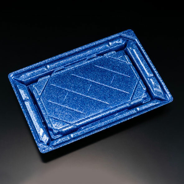 【600枚】寿司容器 リスパック バイオPS 美枠寿司 2-4B ステラブルー 00400233