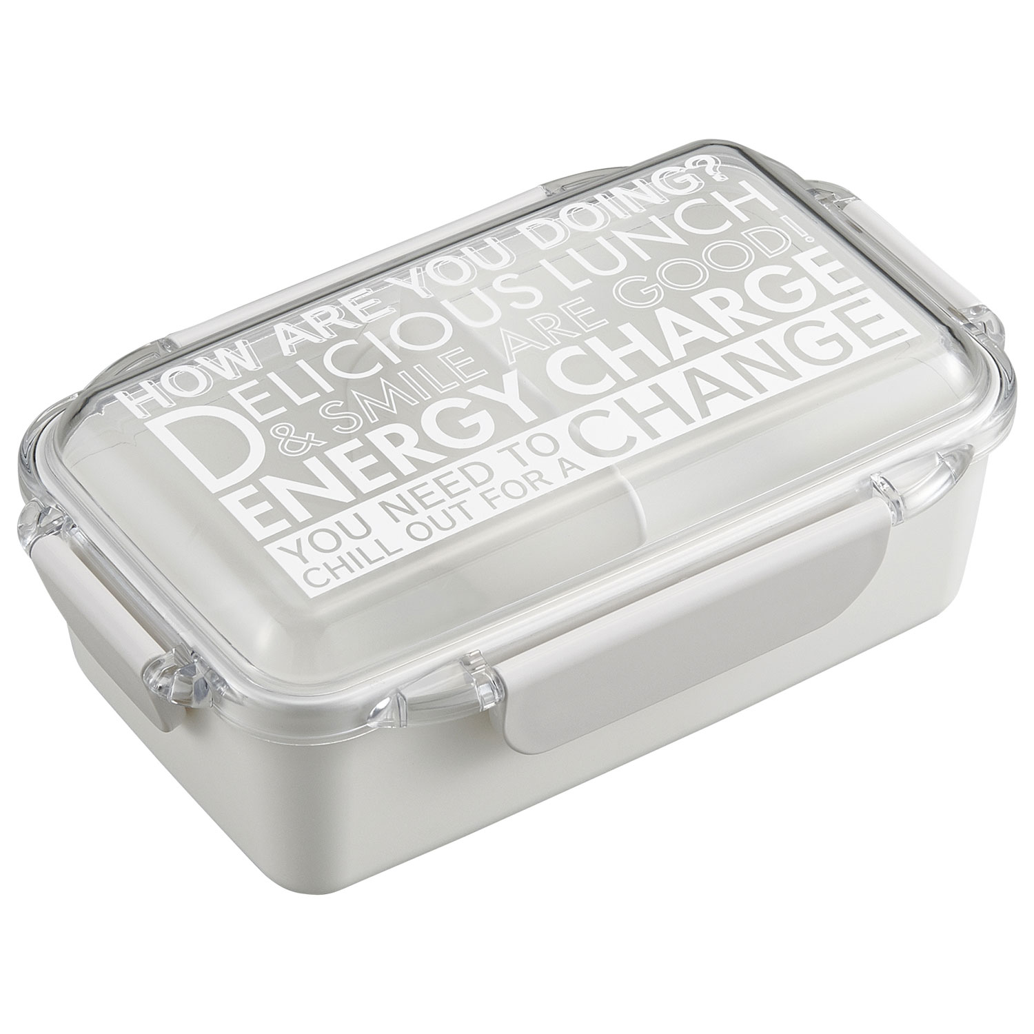 【30個】弁当箱 ENERGY CHARGE ランチボックス(仕切付) PCD-650 ホワイト 00417377