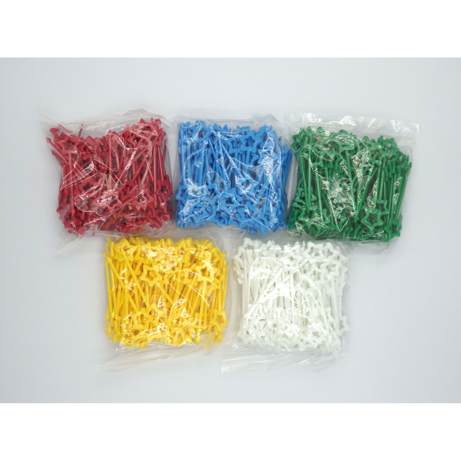 【20000袋】カトラリー スターピックス60 5色混合 バラ ホウケン産業 00669676 プロステ