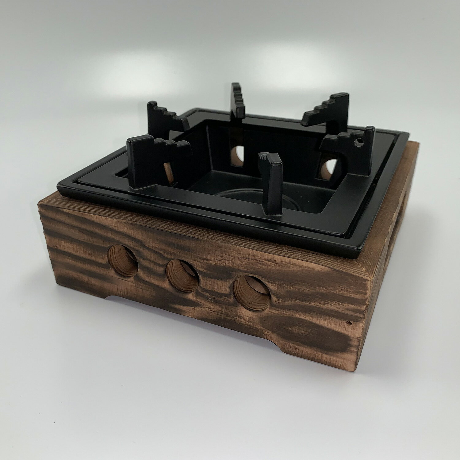 【1個】こんろ M10-777 民芸風こんろ 焼杉(大) マイン 00700355 プロステ