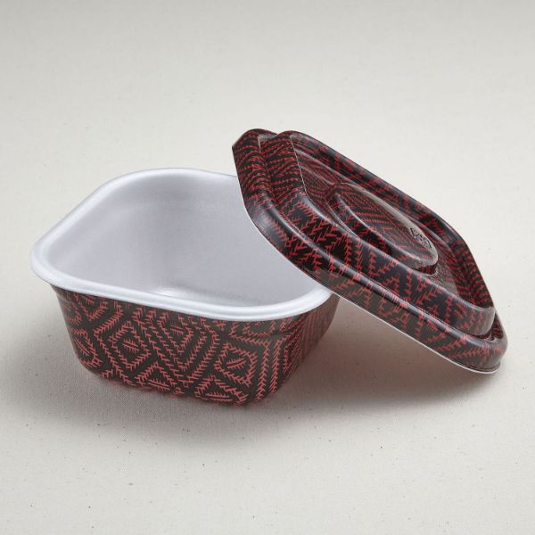 【400組】青葉紙業 角丼容器 どん重 らんたい(共蓋セット) 00711506