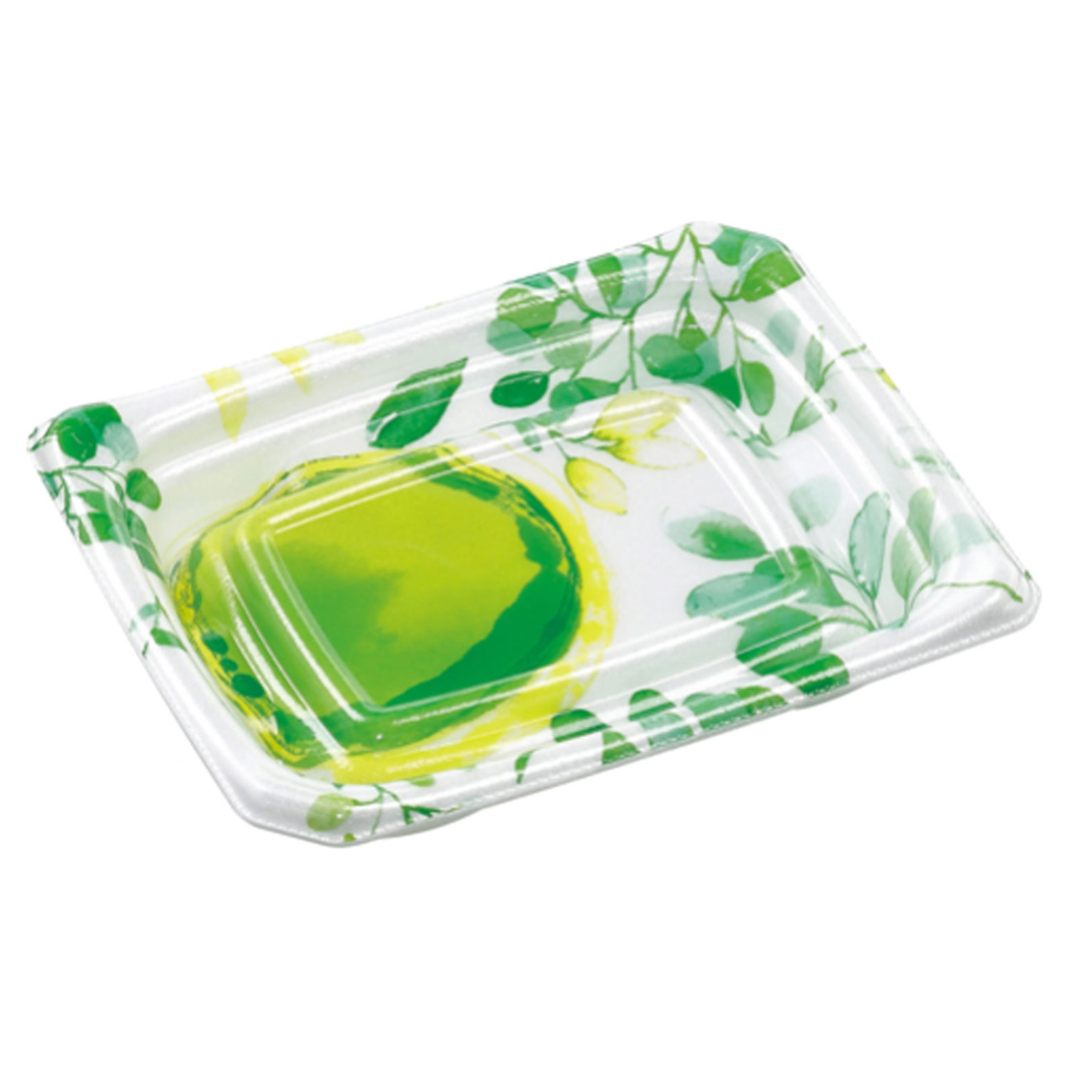 【1200枚】寿司・刺身容器 エフピコ Uステージ15-12 本体 ブーケ緑 00326421