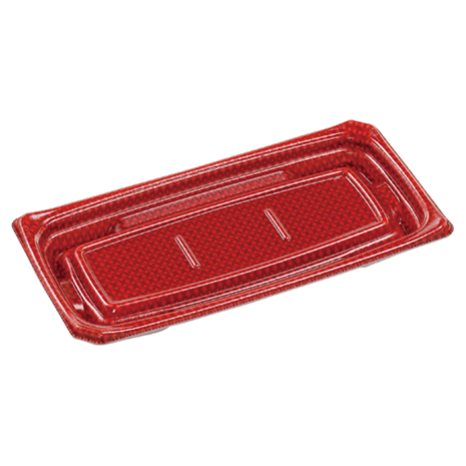 ★最大ポイント10倍★【600枚】寿司・刺身容器 エフピコ Uステージ24-12 本体 クロスD赤 00328170