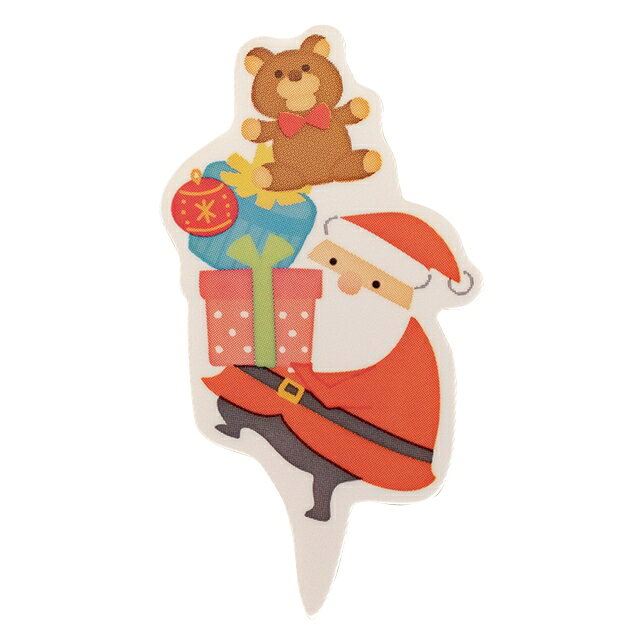 ころころしたサンタクロースが可愛いクリスマスのケーキピックです。大きめのサイズでショーケースからクリスマスをしっかりアピールします。食品対応。片面デザイン。サイズ：W30×H55mm材質：PP商品コード00414220メーカー名ヘッズ関連商品(バラ)クリスマスチャビーサンタケーキピック-1(100枚) 1点・注意事項：モニターの発色によって色が異なって見える場合がございます。・領収書については、楽天お客様マイページから、商品出荷後にお客様自身で印刷して頂きますようお願い申し上げます。・本店では一つの注文に対して、複数の送り先を指定することができません。お手数おかけしますが、注文を分けていただきます様お願い致します。・支払い方法で前払いを指定されて、支払いまで日数が空く場合、商品が廃番もしくは欠品になる恐れがございます。ご了承ください。・注文が重なった場合、発送予定日が遅れる可能性がございます。ご了承ください。・お急ぎの場合はなるべく支払い方法で前払い以外を選択いただきます様お願い致します。支払い時期によっては希望納期に間に合わない場合がございます。