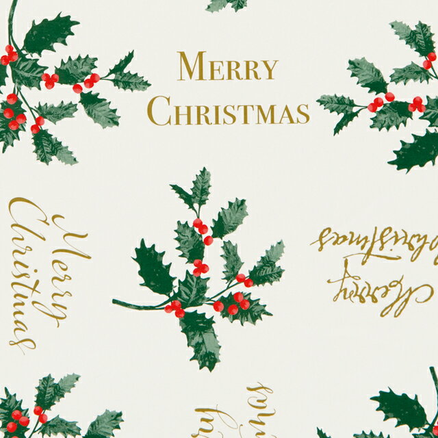 【1袋】クリスマスヒイラギ 包装紙-1(50枚) 00414230 プロステ