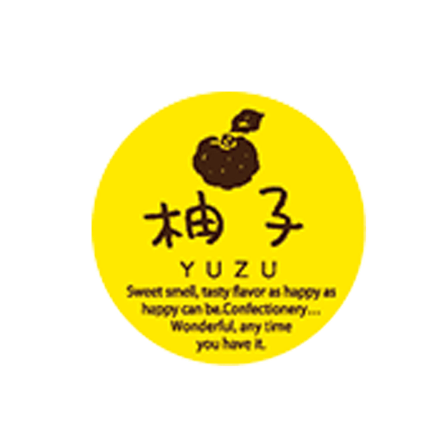 【200枚】販促シール G-734 ミニシール 柚子 00416289 プロステ