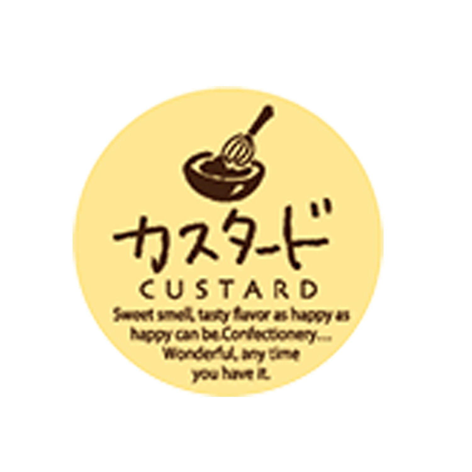 【200枚】販促シール G-742 ミニシール カスタード 00416306 プロステ