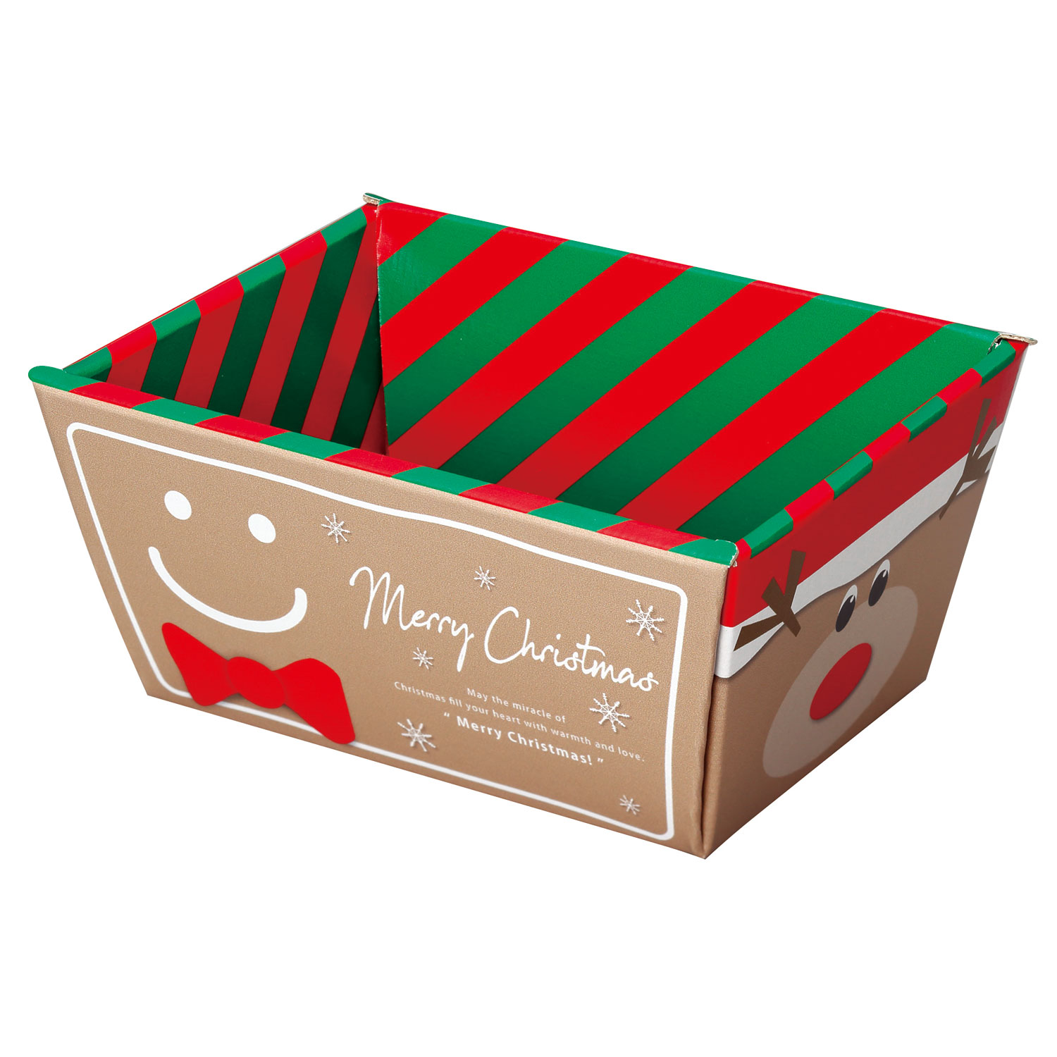 【100枚】贈答箱 20-1955 クリスマスバスケットS ヤマニパッケージ 00418233 プロステ