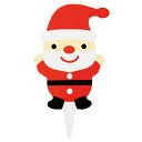 【1個】クリスマスケーキピック-ミニサンタ(100枚) 00431036 プロステ