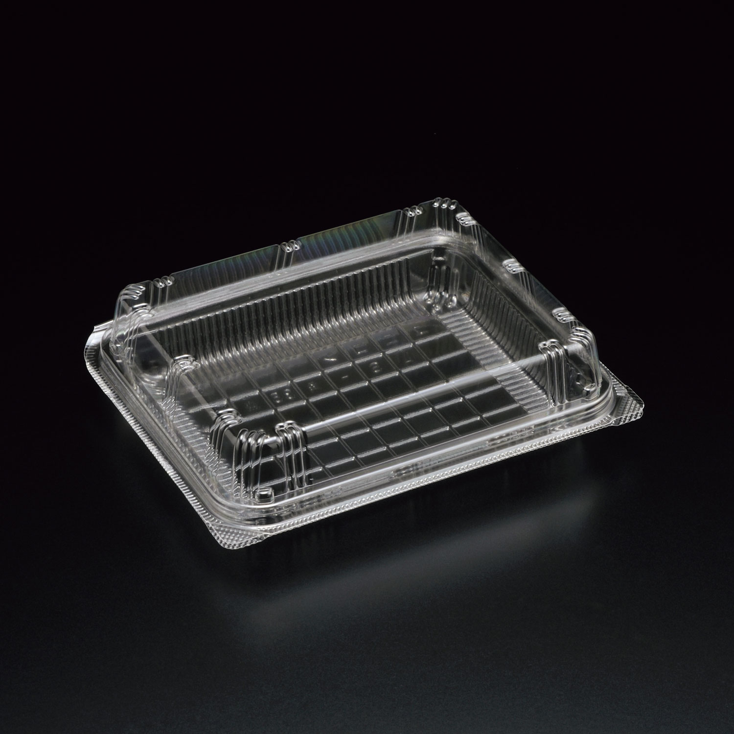 軽食容器 ユニコン LS-角35盛-2 透明 スミ 00535144