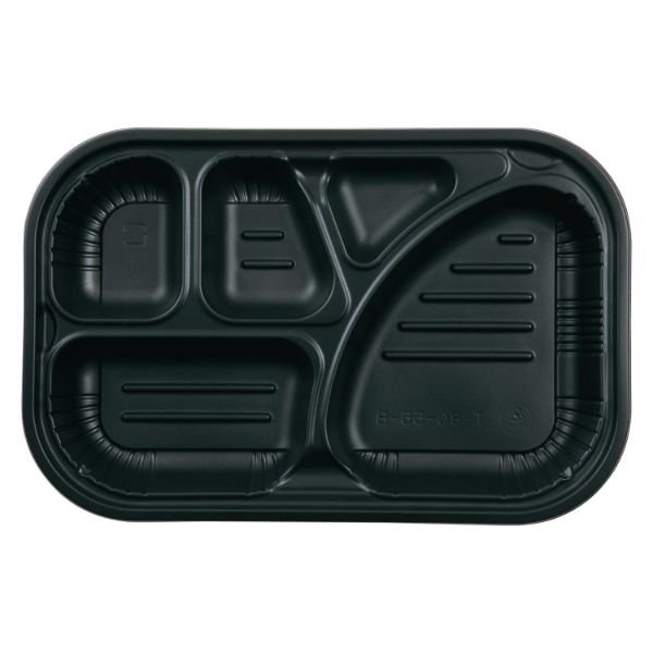 【800枚】弁当容器 アヅミ産業 T-80-55-B 本体 黒 00431464