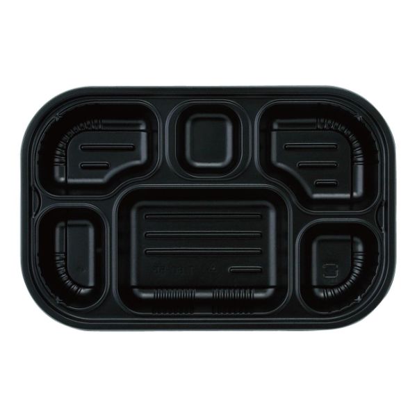 【800枚】弁当容器 アヅミ産業 T-80-55-A 本体 黒 00431475