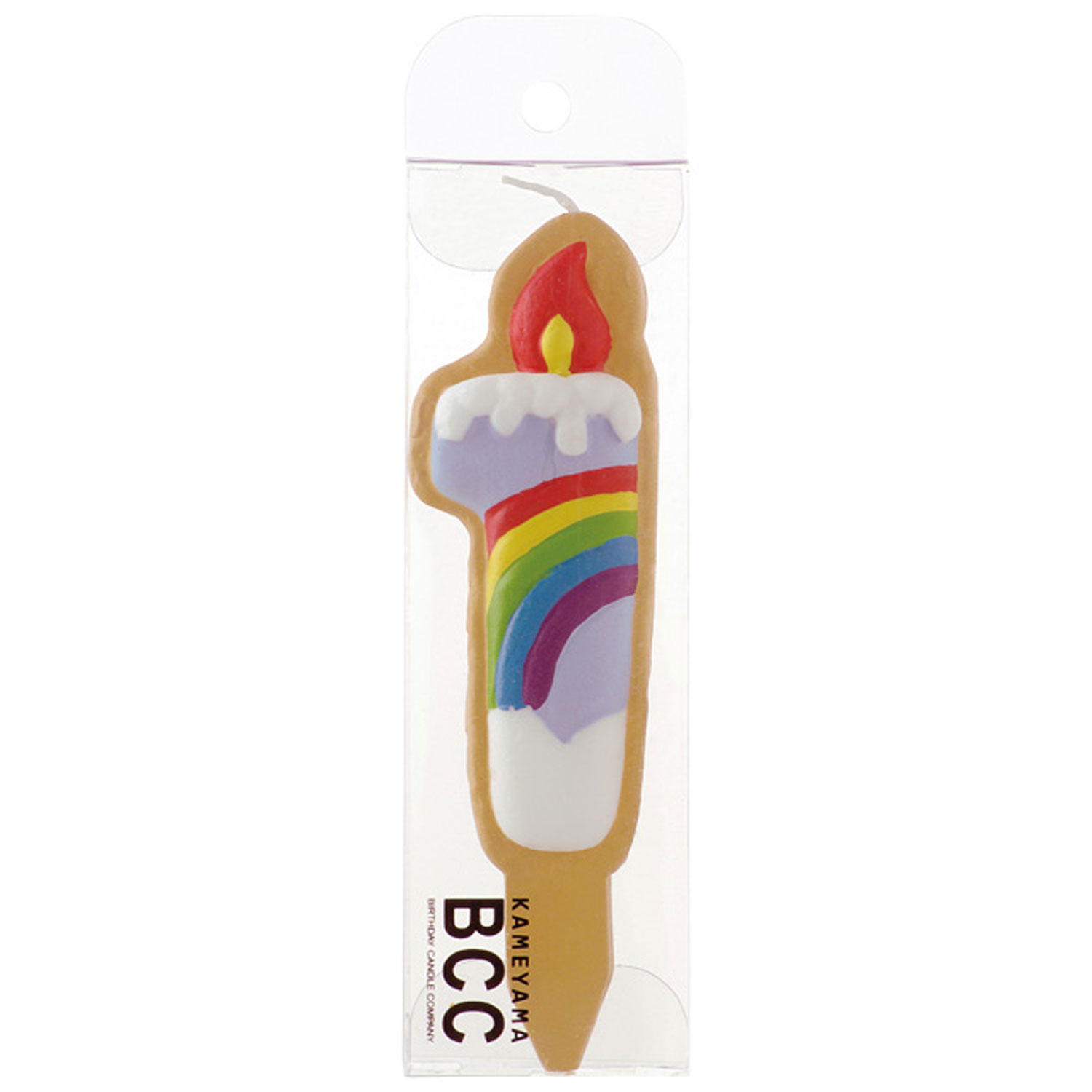 【120個】キャンドル カメヤマ クッキーナンバーキャンドル 1番 虹 00432411 プロステ