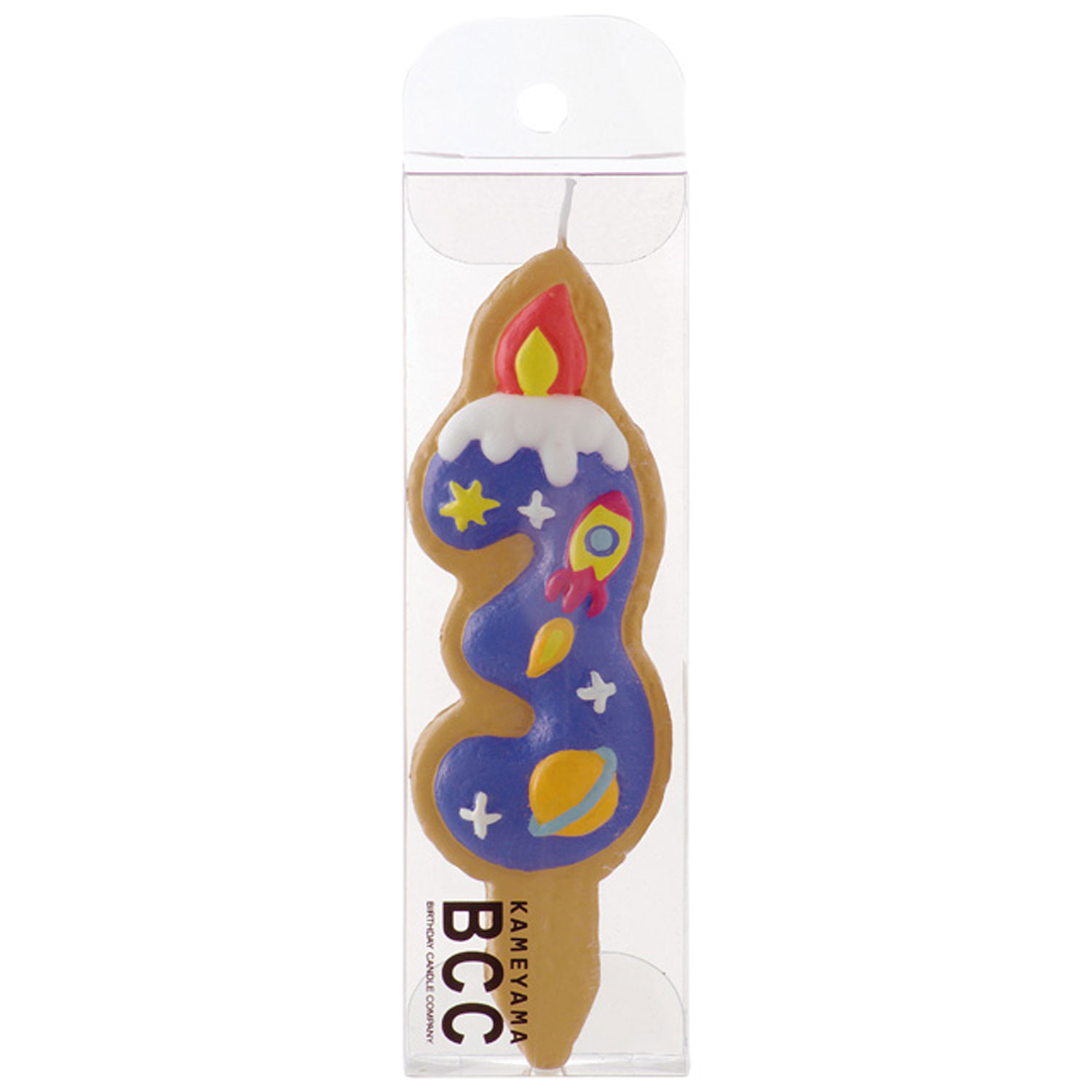 【120個】キャンドル カメヤマ クッキーナンバーキャンドル 3番 ロケット 00432446 プロステ