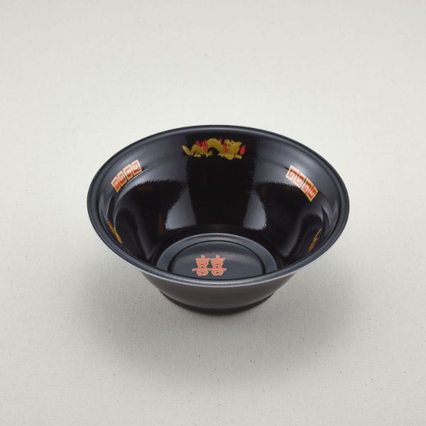 Disposable - 【450枚】麺容器 青葉紙業 ラーメン 中 本体 黒龍 00429462