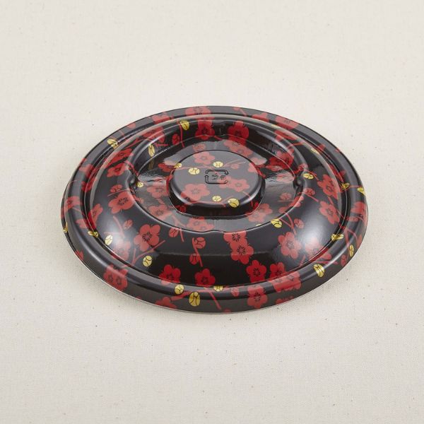 【500個】どんぶり容器 青葉紙業 D-1 蓋 赤梅 00538814