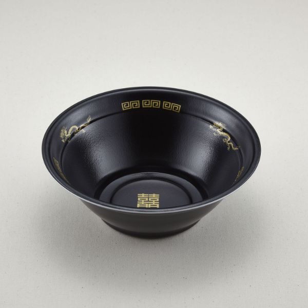 樂天商城 - 【600枚】麺容器 青葉紙業 ラーメン 大 本体 中華黒(600) 00601768