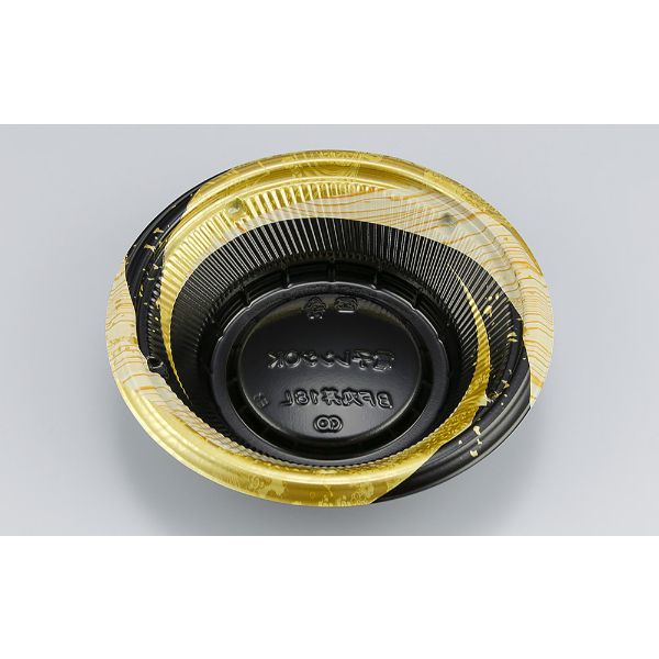 【900枚】どんぶり容器 シーピー化成 BF丸丼18L 月丸黒本体 00705622