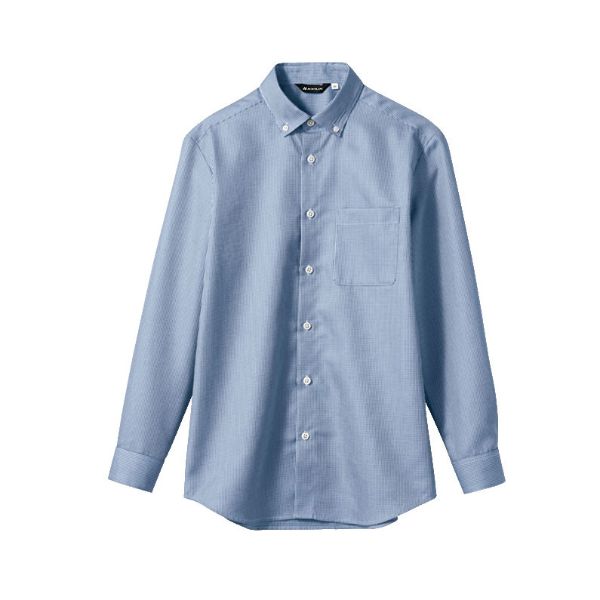 Sommelier Aprons - 【1枚】住商モンブラン ユニフォーム WC2611-4_S シャツ 兼用 長袖 ブルーチェック S 00412791 プロステ