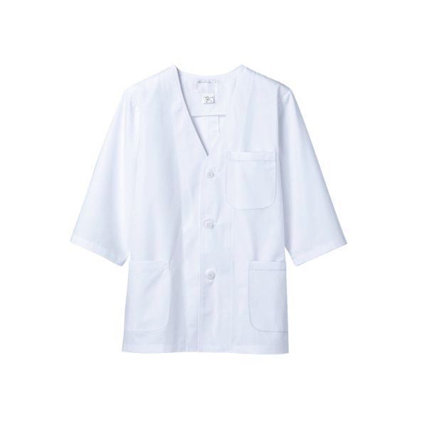 【1枚】住商モンブラン ユニフォーム 1-617_L 調理衣 メンズ 7分袖 白 L 00419430 プロステ