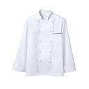 【1枚】住商モンブラン ユニフォーム 6-973_3L コックコート 兼用 長袖 白/黒 3L 00422383 プロステ