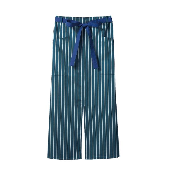 Sommelier Aprons - 【1枚】住商モンブラン ユニフォーム 9-1243_F サロンエプロン 兼用 ブルーストライプ／ネイビー フリーサイズ 00426578 プロステ