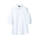 【1枚】住商モンブラン ユニフォーム BF2203-2_19 シャツ レディス 7分袖 白 19号 00428436 プロステ