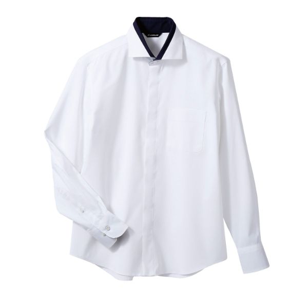 男女兼用で襟元と袖口のカラーが引き立つスタンダードなシャツ。透け防止とストレッチ機能付き。サイズ：L材質：交織ストレッチブロード(ポリエステル85%、綿15%)商品コード00428678メーカー名住商モンブランサイズL材質交織ストレッチブロ...