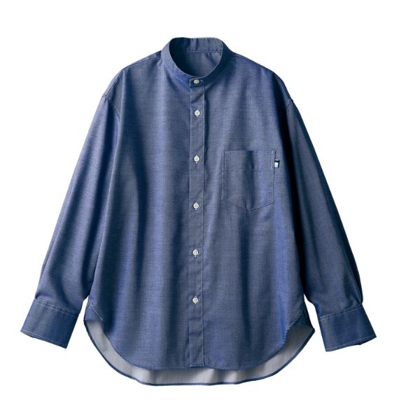【1枚】住商モンブラン ユニフォーム BW2503-9_S ワイドシャツ 兼用 長袖 ネイビー S 00439013 プロステ