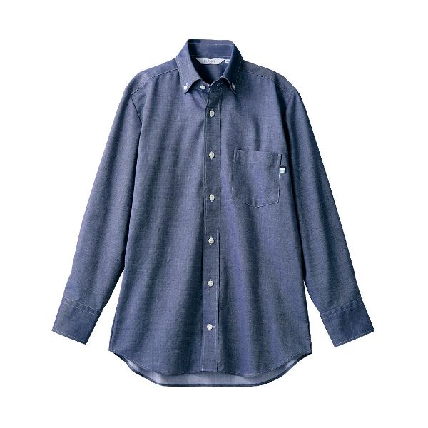 【1枚】住商モンブラン ユニフォーム BW2510-9_3L デニムシャツ 兼用 長袖 ネイビー 3L 00439177 プロステ