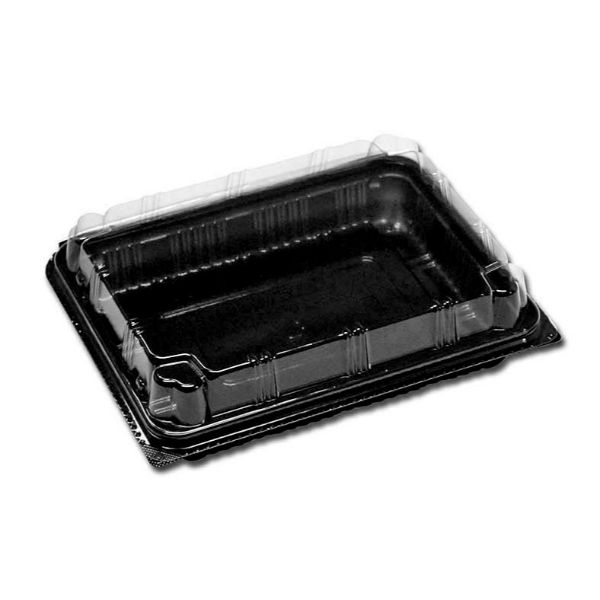 【800枚】デンカポリマー サンドイッチ用フードパックOPSW16-12(40) 黒 00655021