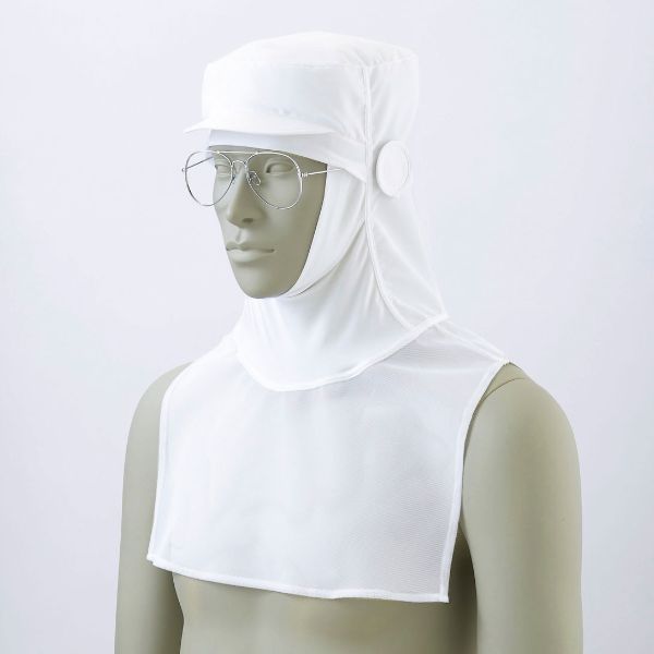 【1枚】住商モンブラン ユニフォーム 9-1091_L 頭巾帽子 兼用 白 L 00667152 プロステ