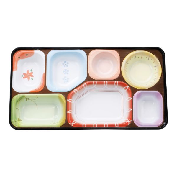Other Tableware - 【100枚】タカギ産業 弁当容器 PR-22 [本体]黒・内A [蓋]透明・花吹雪(ピンク) 00446102 プロステ