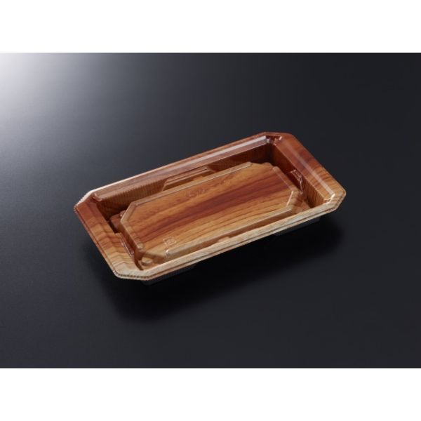 大好評の澄板シリーズに新柄が登場。寿司板のけやきをモチーフにした木目柄。サイズ：180×106×23mm材質：HIPS重量：9.2g商品コード00731001メーカー名中央化学サイズ180×106×23mm材質HIPS重量9.20g電子レンジ不可種別本体のみ対応蓋（別売）HS澄板18-11 蓋(CAPG)関連商品(バラ)HS澄板 18-11 ツキBR-BK 身 50点関連商品(ケース)HS澄板 18-11 ツキBR-BK 身 1000点・注意事項：モニターの発色によって色が異なって見える場合がございます。・領収書については、楽天お客様マイページから、商品出荷後にお客様自身で印刷して頂きますようお願い申し上げます。・本店では一つの注文に対して、複数の送り先を指定することができません。お手数おかけしますが、注文を分けていただきます様お願い致します。・支払い方法で前払いを指定されて、支払いまで日数が空く場合、商品が廃番もしくは欠品になる恐れがございます。ご了承ください。・注文が重なった場合、発送予定日が遅れる可能性がございます。ご了承ください。・お急ぎの場合はなるべく支払い方法で前払い以外を選択いただきます様お願い致します。支払い時期によっては希望納期に間に合わない場合がございます。