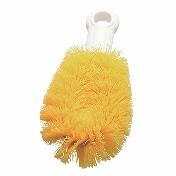 【1個】カンダ 洗浄ツール タワシ(S/Sシングル)イエロー 00260176 プロステ