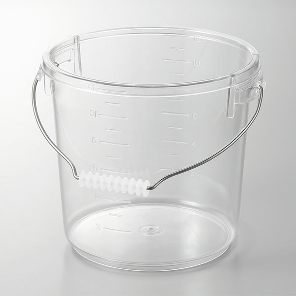 【1個】エンテック バケツ PO-24A(透明)ポリカバケツ10L本体 00478415 プロステ
